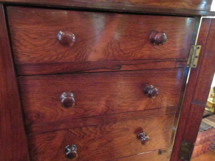 Superb William IV Period Rosewood Wellington Chest - Image 3