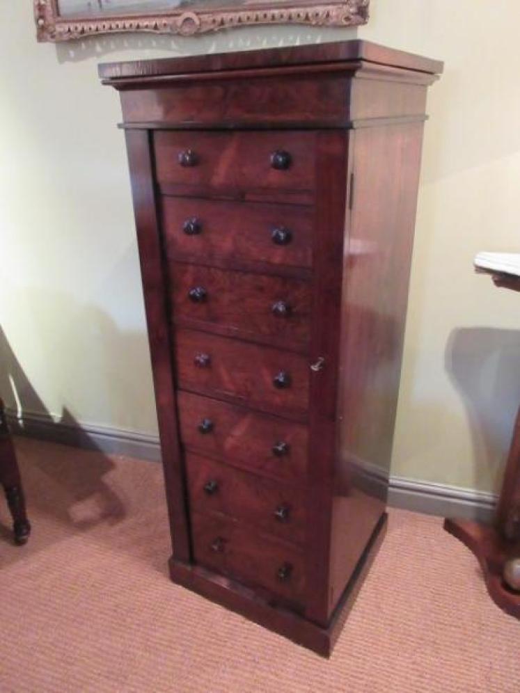 Superb William IV Period Rosewood Wellington Chest - Image 5