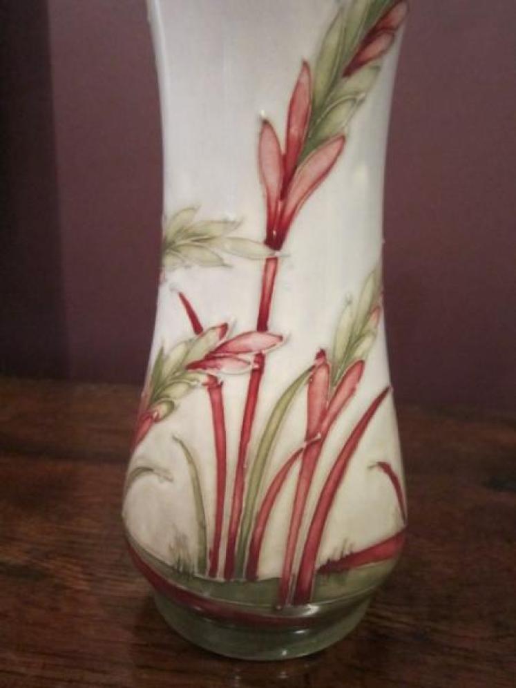 Unusual Moorcroft Waving Corn Flared Neck Vase - Image 2