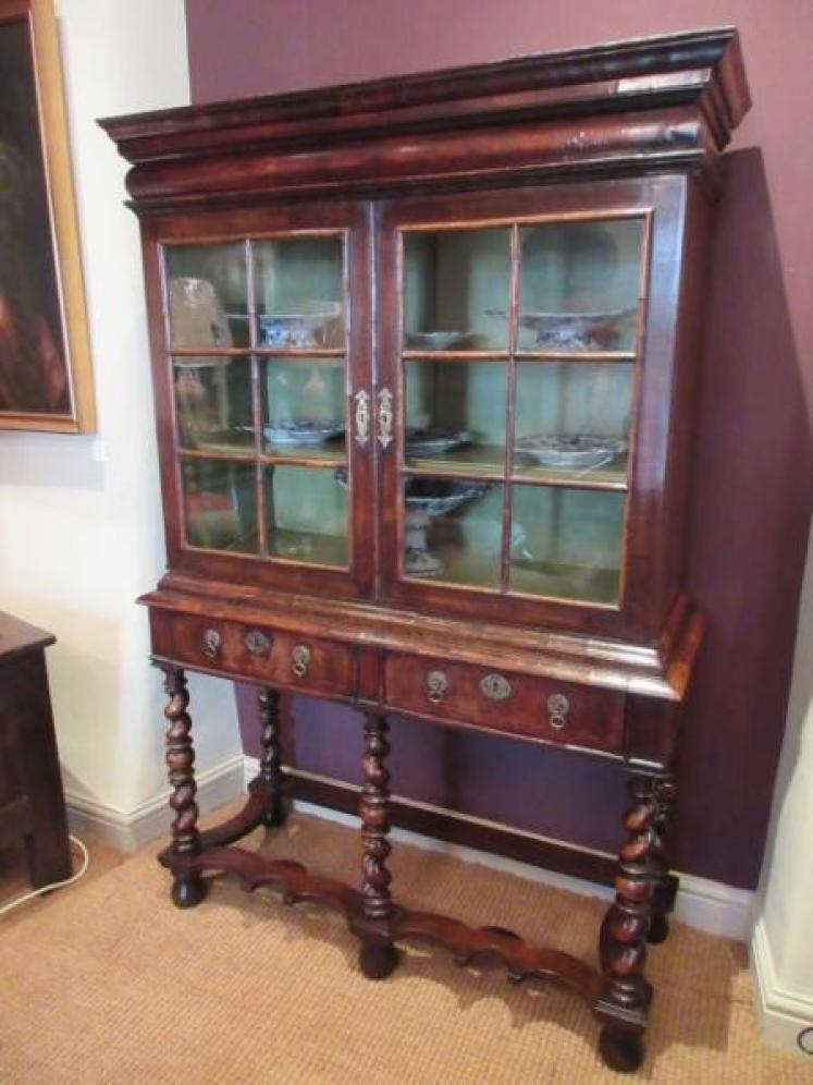 Fine William & Mary Period Walnut Cabinet on Stand - Image 1