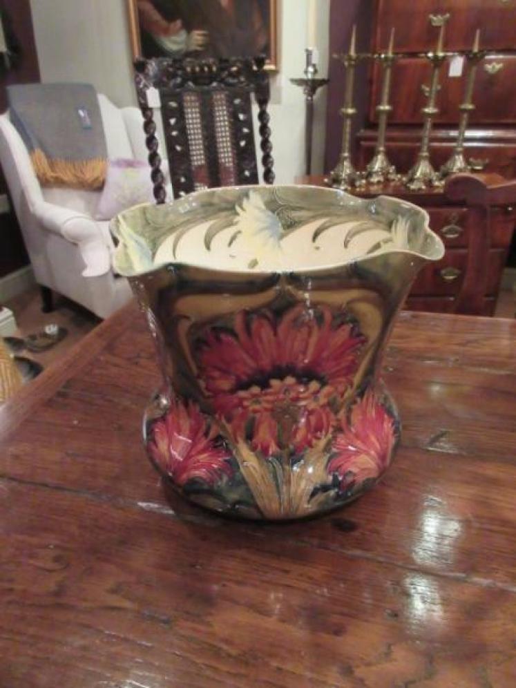 Impressive McIntrye Moorcroft Cornflower Jardiniere - Image 1