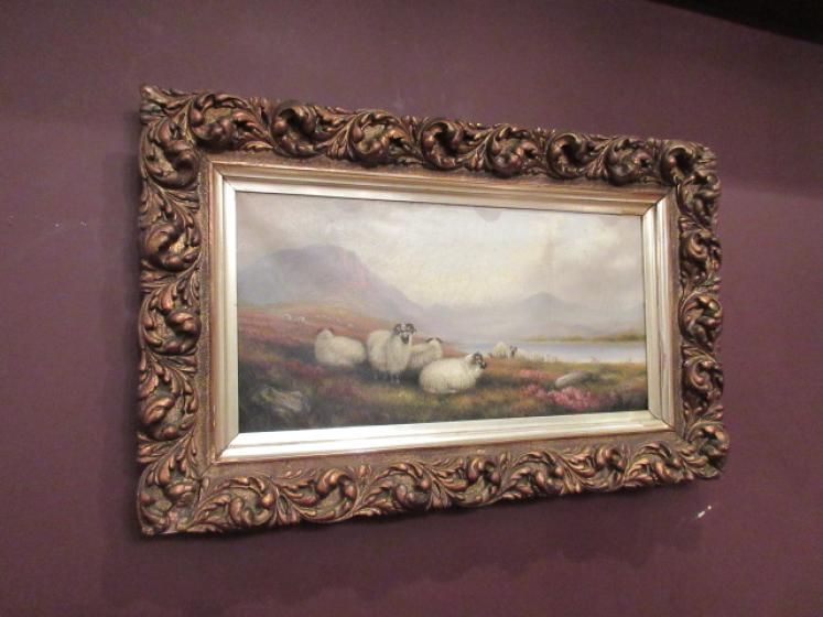 Mid Victorian Oil on Canvas of Sheep in Landscape - Image 1