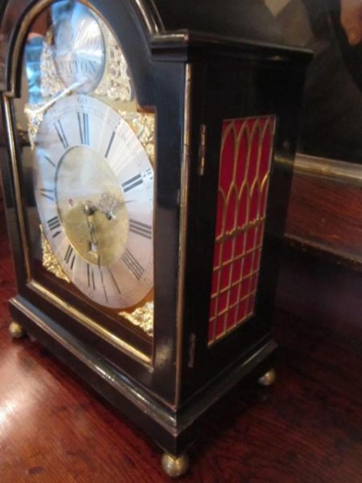 Fine George III Period Ebonised Bracket Clock - Image 4