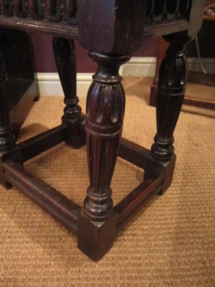 Superb Mid Georgian Period Oak Joint Stool - Image 3