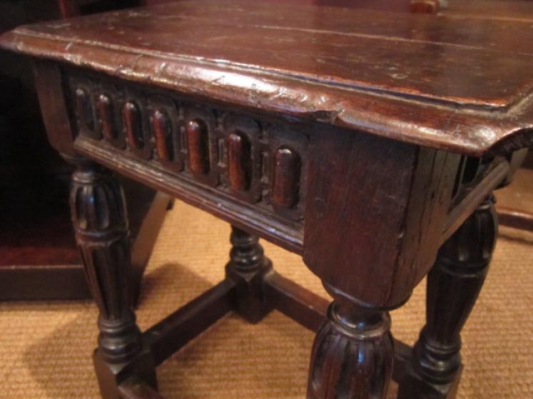 Superb Mid Georgian Period Oak Joint Stool - Image 4