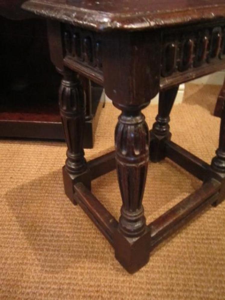 Superb Mid Georgian Period Oak Joint Stool - Image 5