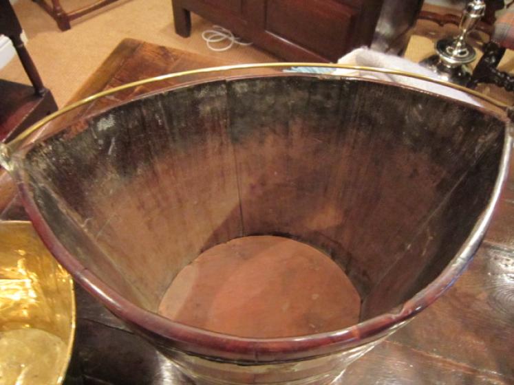 Superb George III Period Brass Bound Peat Bucket - Image 5