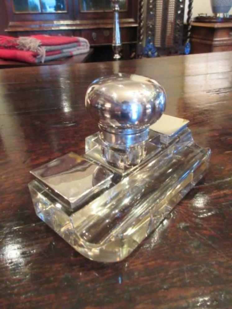 Superb George V Period Silver Pen & Inkstand - Image 5
