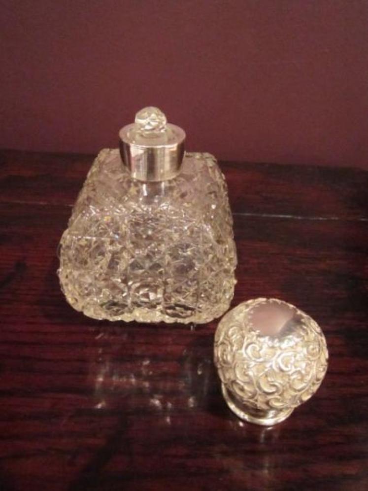 Top Quality Edwardian Period Silver Crystal Cut Scent - Image 3