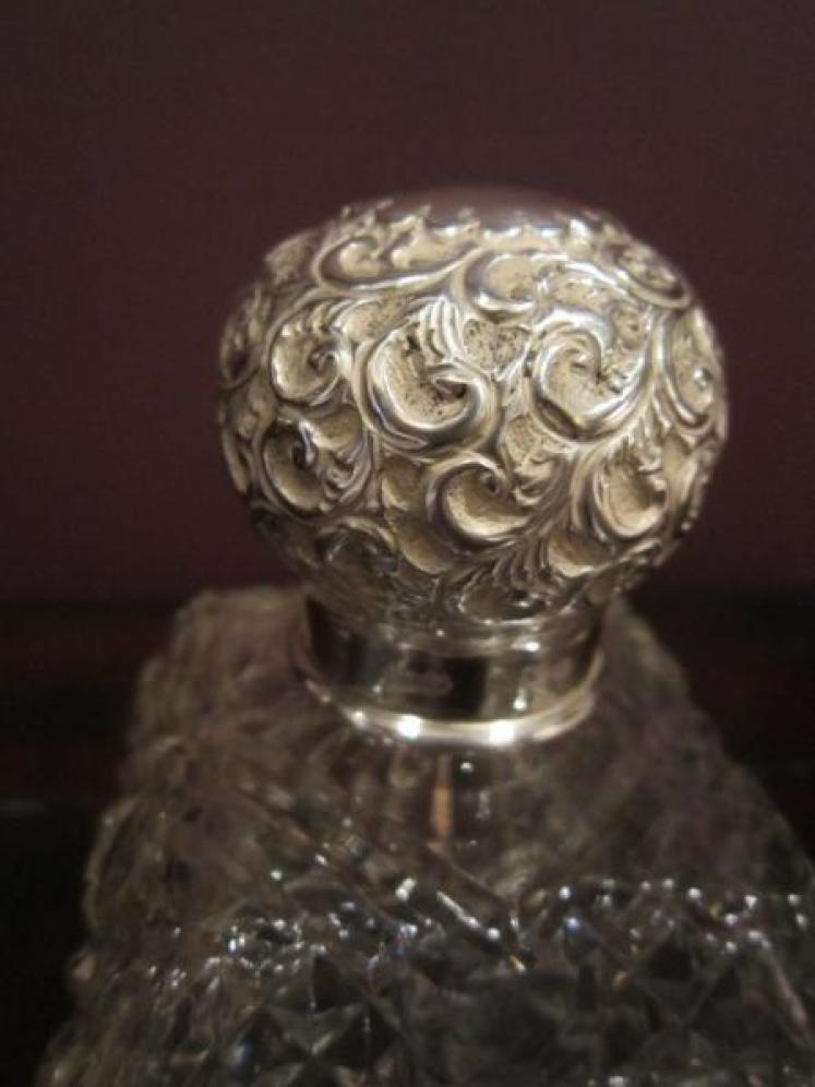Top Quality Edwardian Period Silver Crystal Cut Scent - Image 5