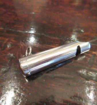 Edwardian Period Silver Novelty Whistle/Vesta Case