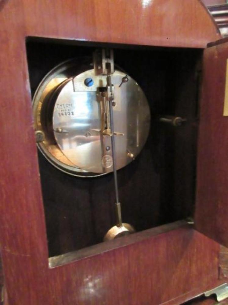 19th Century Sheraton Inlaid Bracket Style Mantel Clock - Image 5