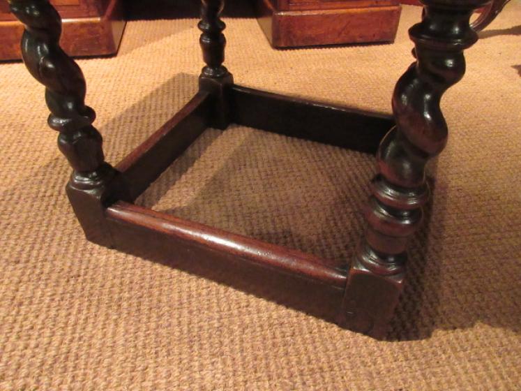 Very Unusual James II Period Oak Low Table - Image 3