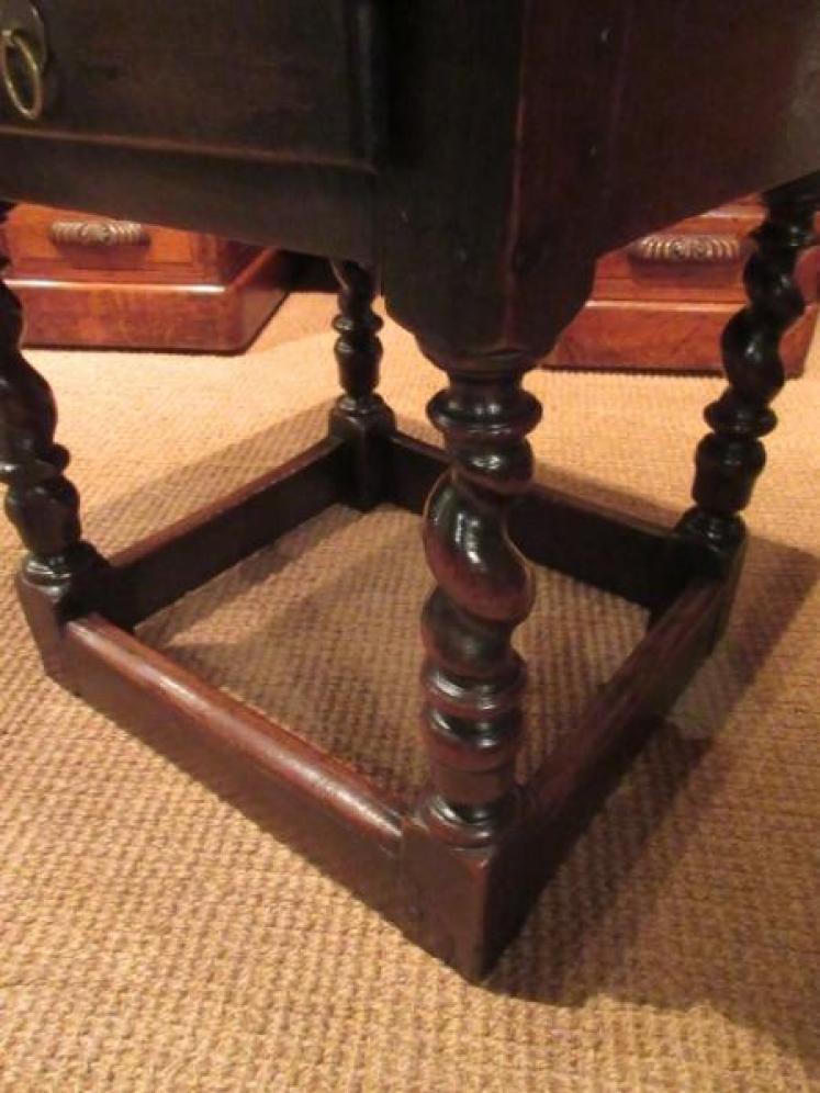 Very Unusual James II Period Oak Low Table - Image 4