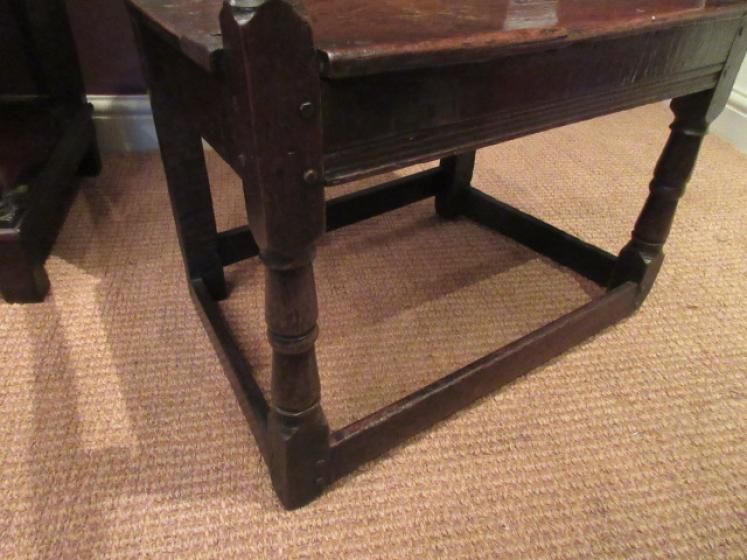 Very Original James II Period Oak Wainscot Armchair - Image 3