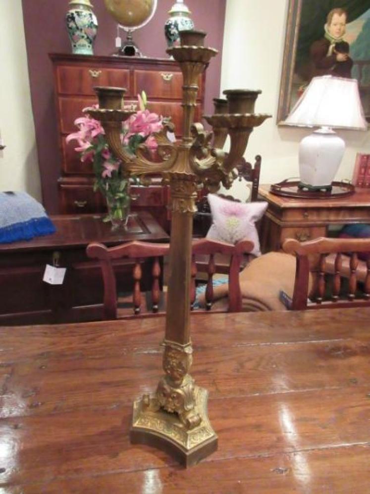 Stunning Pair of Mid 19th Century Gilt Ormolu Candleabra - Image 5