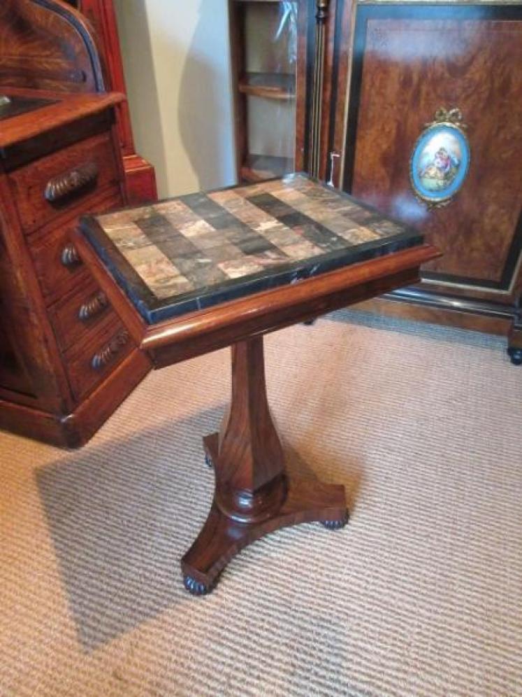 Regency Period Rosewood & Marble Specimen Table - Image 1