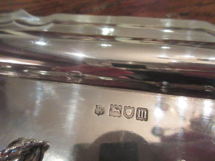 High Quality Edwardian Period Silver Double Inkstand - Image 5