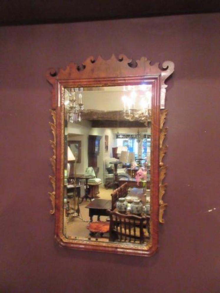 Superb George II Period Figured Walnut Mirror - Image 1