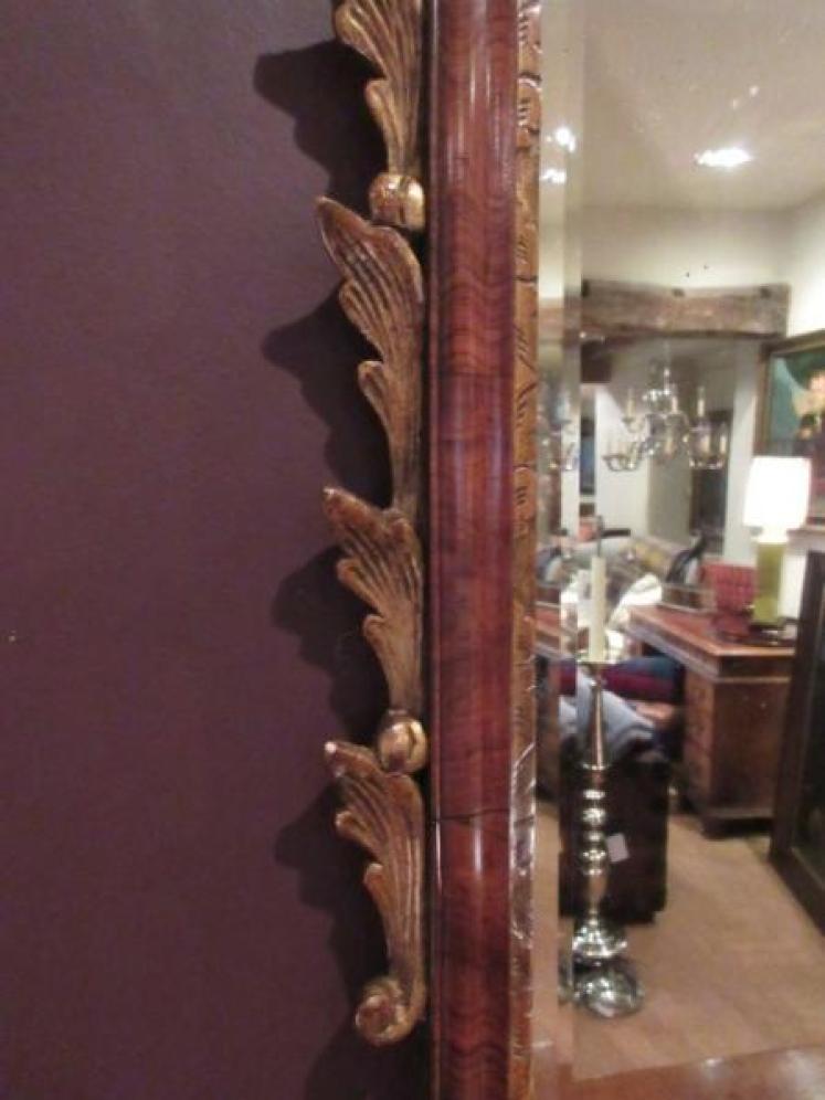 Superb George II Period Figured Walnut Mirror - Image 4