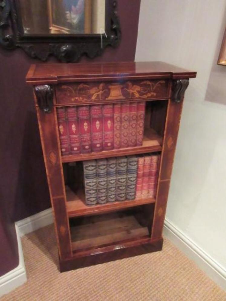 Top Quality 19th Century Sheraton Revival Open Bookcase - Image 1