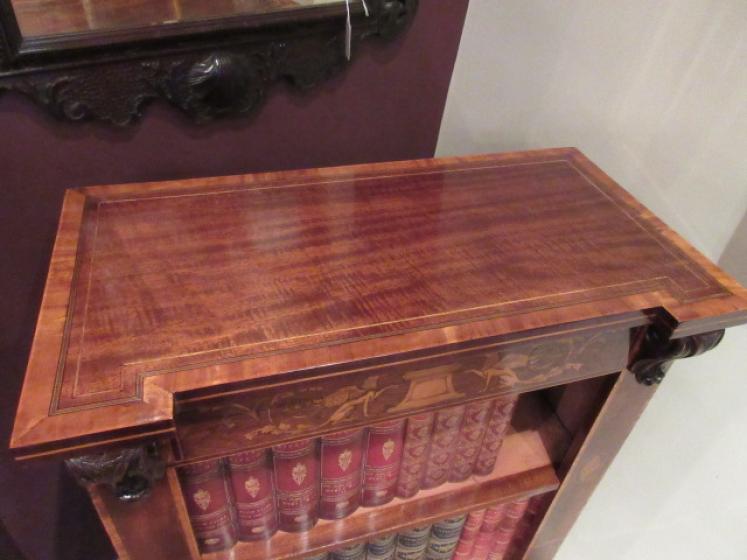 Top Quality 19th Century Sheraton Revival Open Bookcase - Image 2