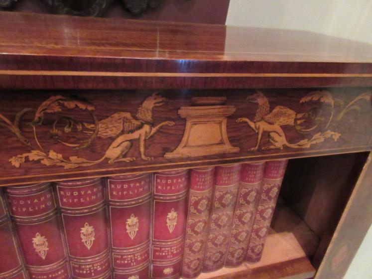 Top Quality 19th Century Sheraton Revival Open Bookcase - Image 3