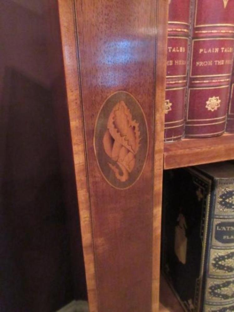 Top Quality 19th Century Sheraton Revival Open Bookcase - Image 5