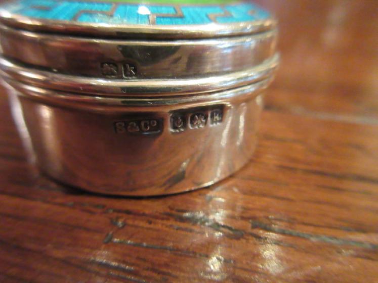 Immaculate Edwardian Silver Enamel Trinket Box - Image 4