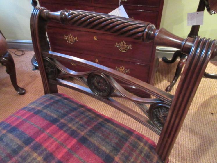 Regency Period Mahogany Framed Double Window Seat - Image 3