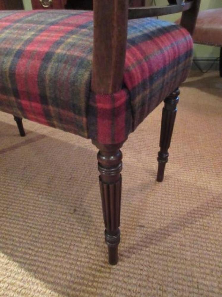 Regency Period Mahogany Framed Double Window Seat - Image 5