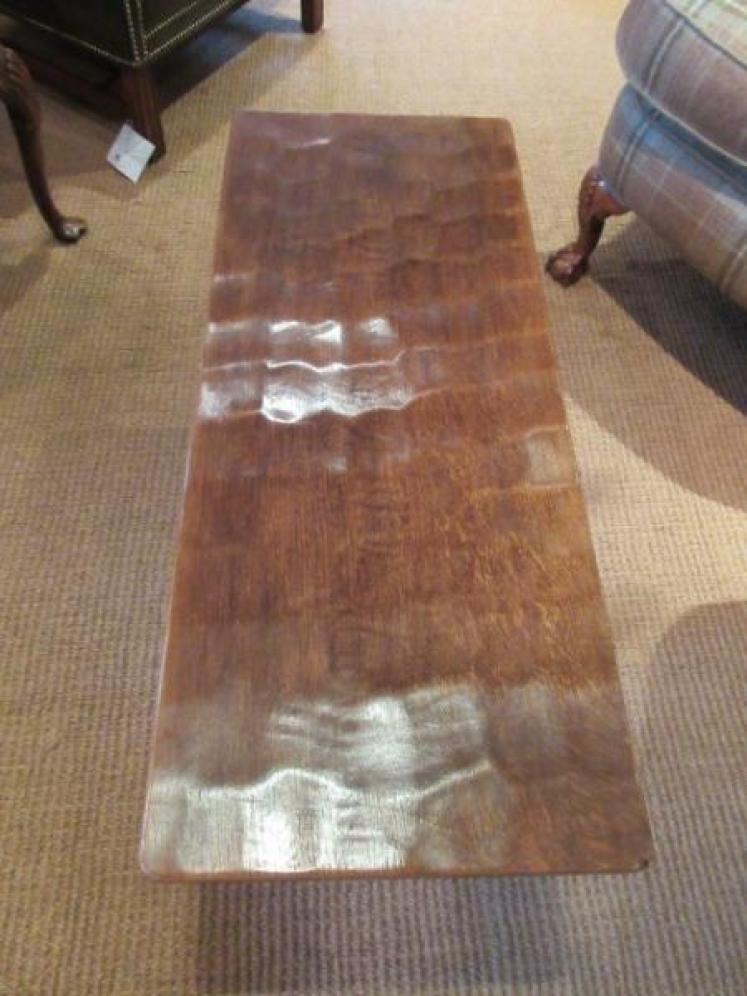 1950's Mouseman Adzed Oak Oblong Occasional Table - Image 2
