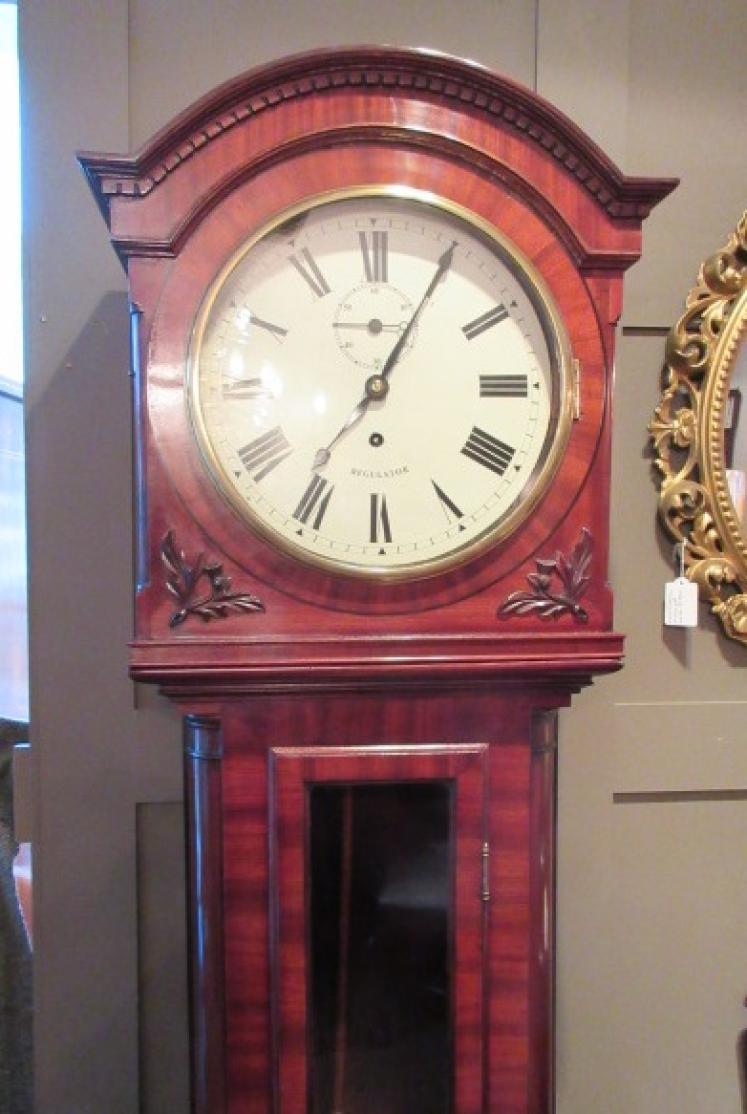 Fine William IV Period Flame Mahogany Regulator Clock - Image 1