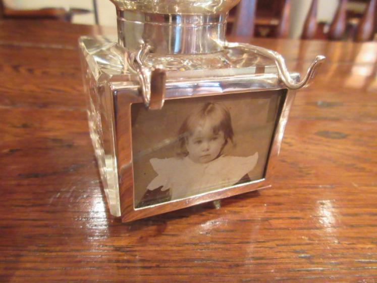 Edwardian Silver Topped Inkwell & Photo Frame - Image 3
