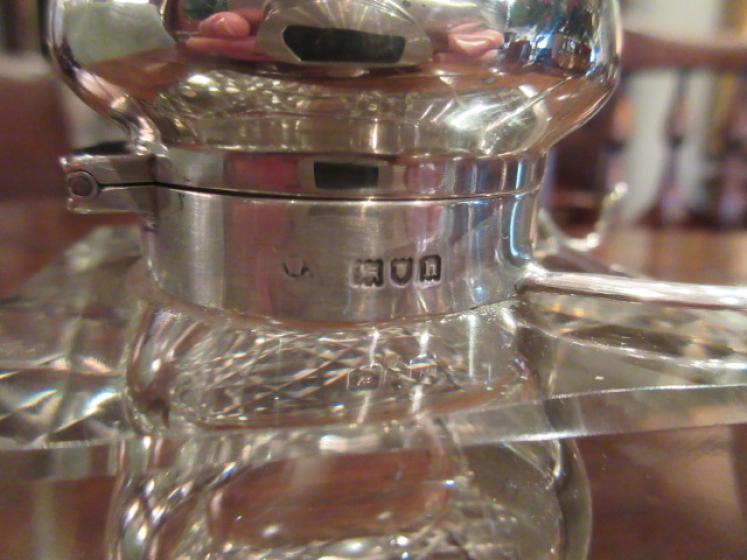 Edwardian Silver Topped Inkwell & Photo Frame - Image 4