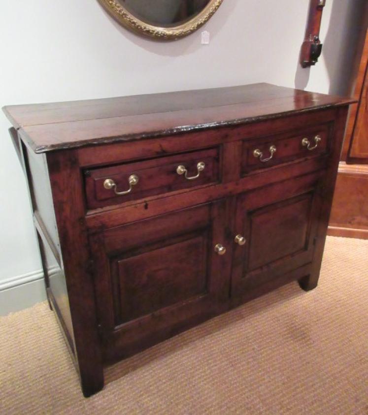 Superb George I Period Oak Two Drawer Dresser - Image 1