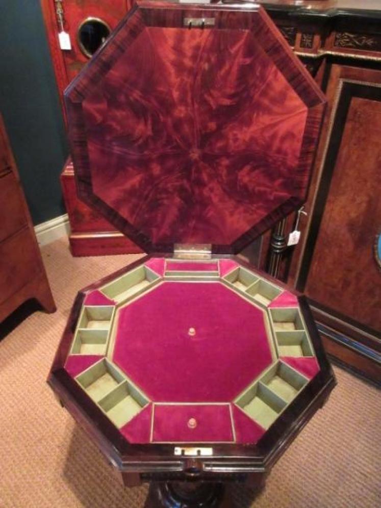 Stunning William IV Period Rosewood Work Table - Image 2