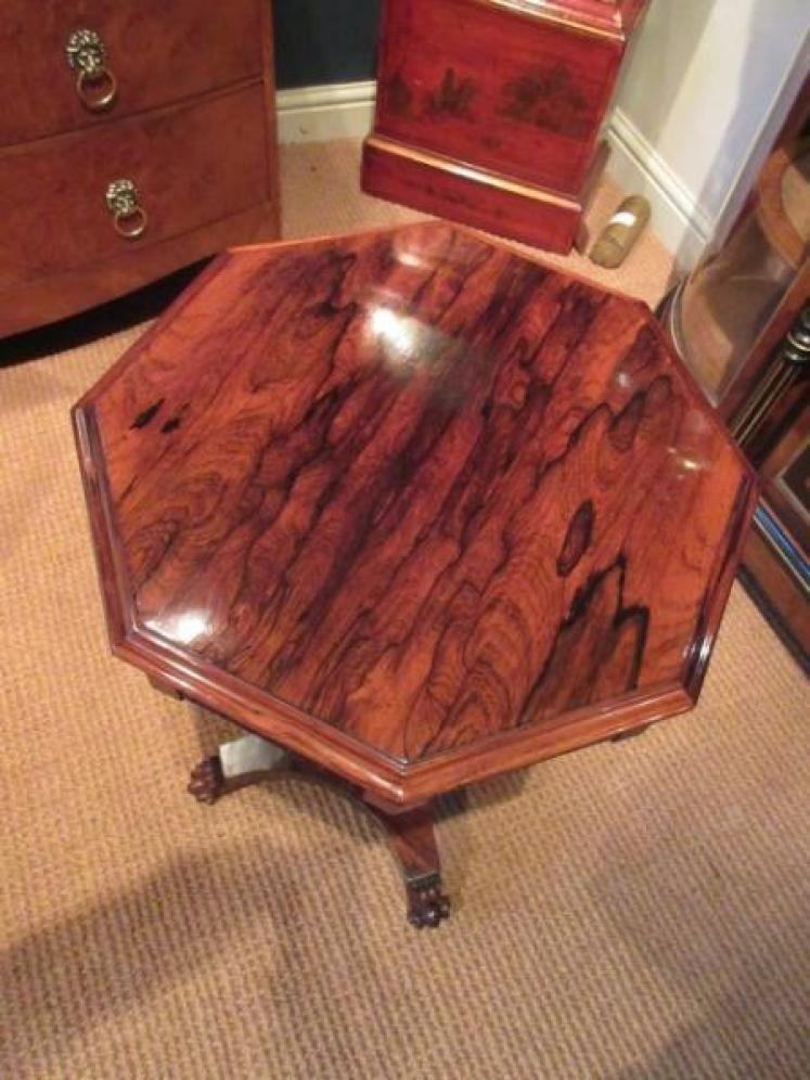 Stunning William IV Period Rosewood Work Table - Image 4