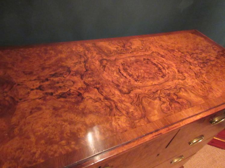 Superior Mid Victorian Burr Walnut Chest of Drawers - Image 4