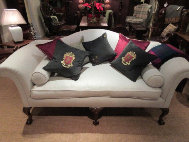 Fine 19th Century Upholstered Georgian Style Sofa - Image 5