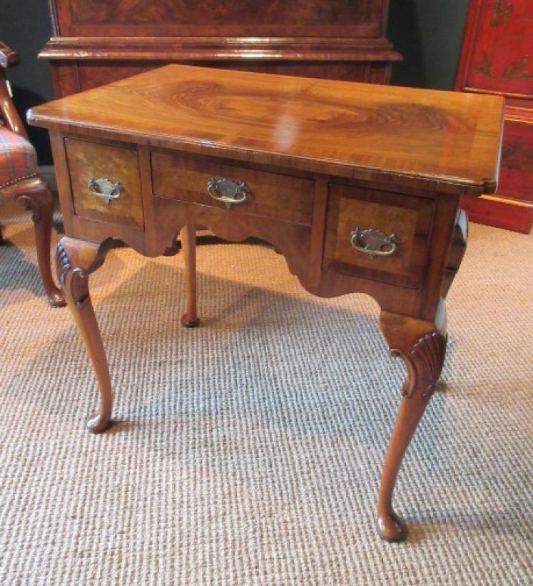 Superb George II Period Figured Walnut Lowboy - Image 1
