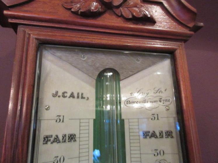 Mid Victorian Figured Walnut Newcastle Stick Barometer - Image 2