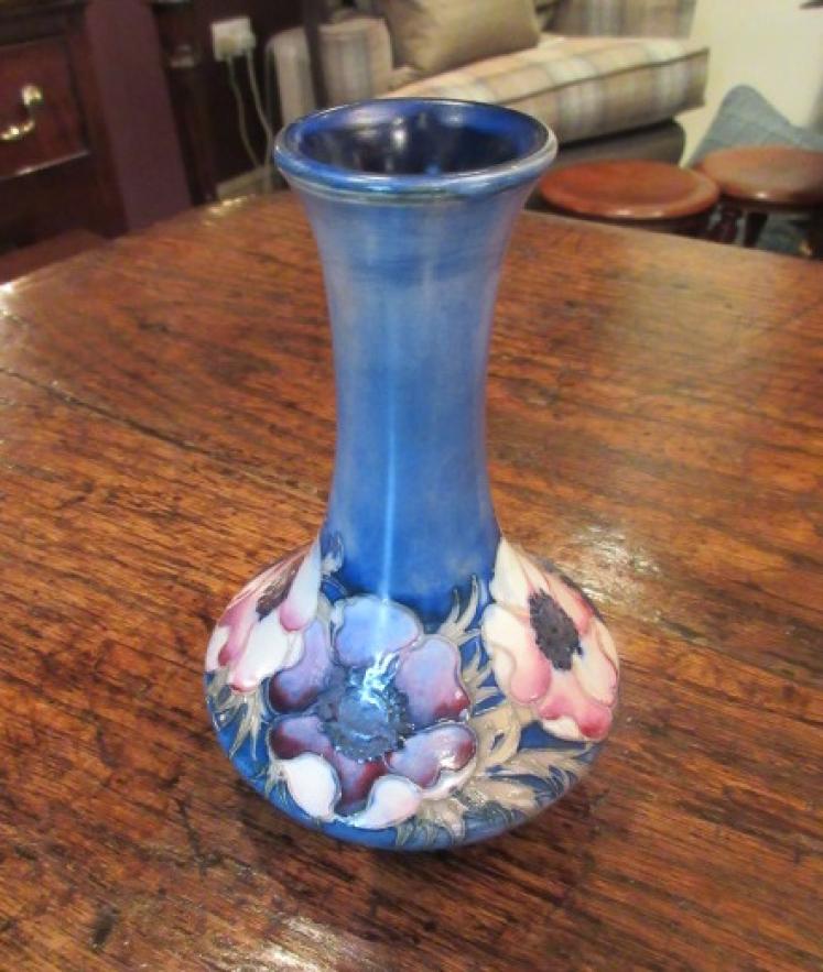 Moorcroft Salt Glazed Anemone Pattern Vase - Image 1