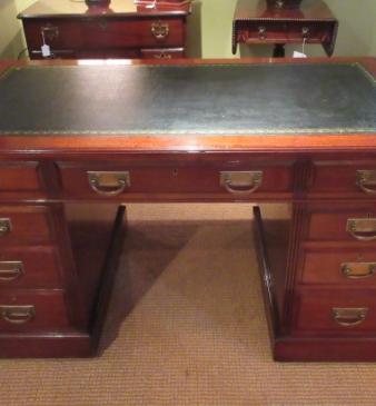 19th Century Maples of London Pedestal Desk