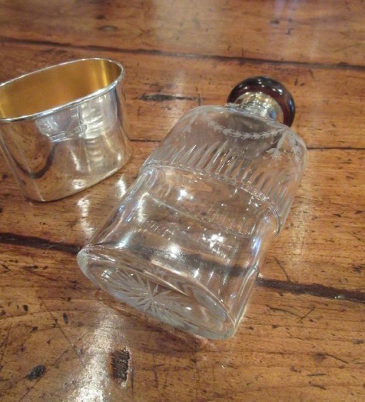 Fine George V Period Silver & Tortoiseshell Hip Flask - Image 3