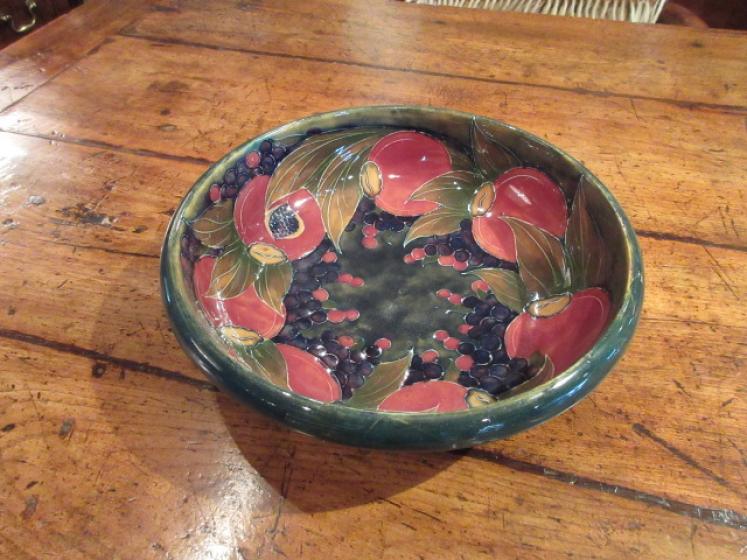 Early Moorcroft Seeded Pomegranate Rimmed Bowl - Image 1