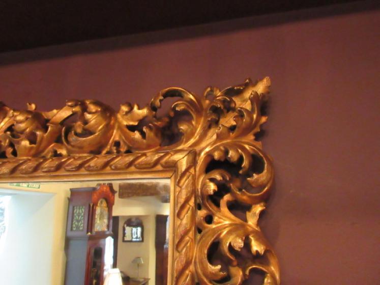 Very Decorative Early Victorian Plaster Gilt Mirror - Image 3