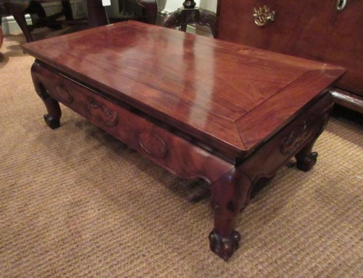 Mid 19th Century Oriental Rosewood Low Table - Image 1