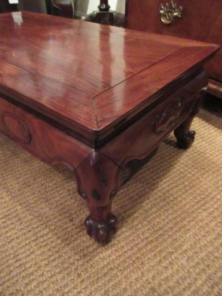 Mid 19th Century Oriental Rosewood Low Table - Image 4