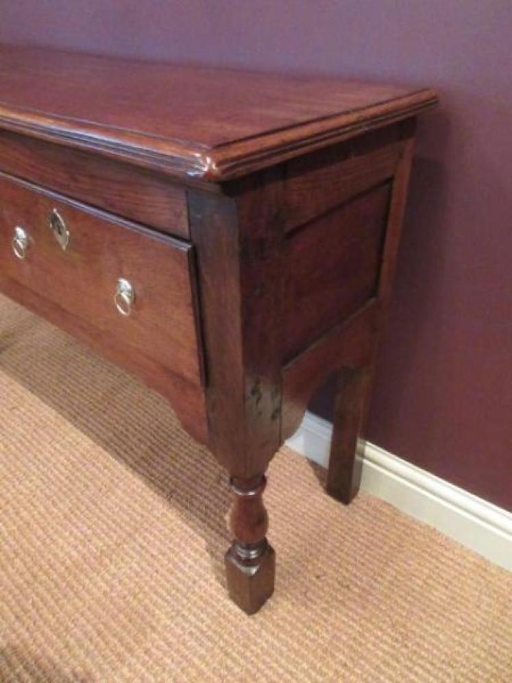Superb Small George I Period Oak Two Drawer Dresser - Image 3